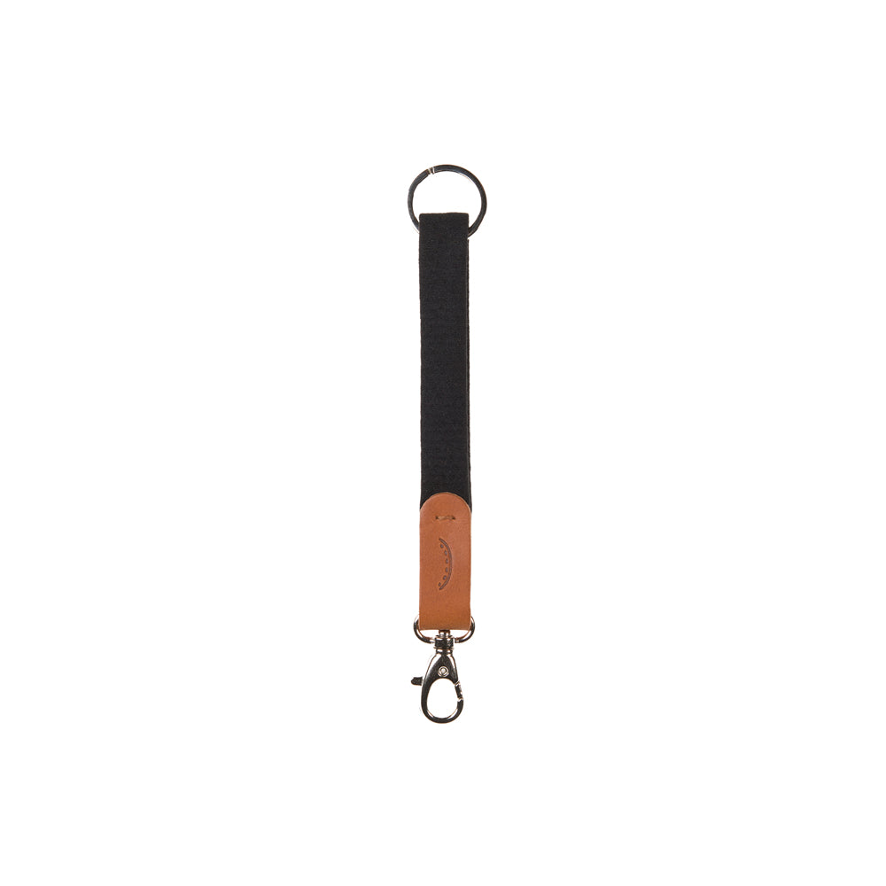 CHARCOAL BLACK SHORT KEY RING