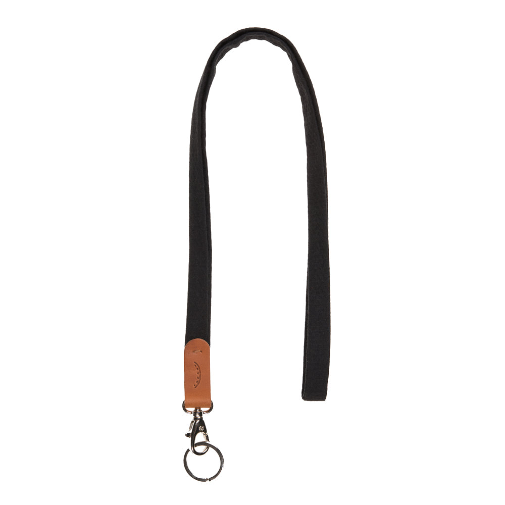 CHARCOAL BLACK LONG KEY RING