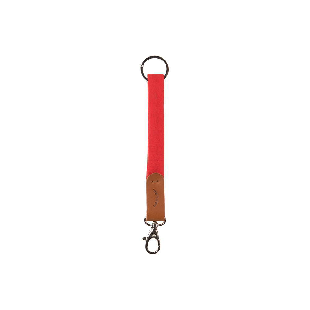 POPPY RED SHORT KEY RING