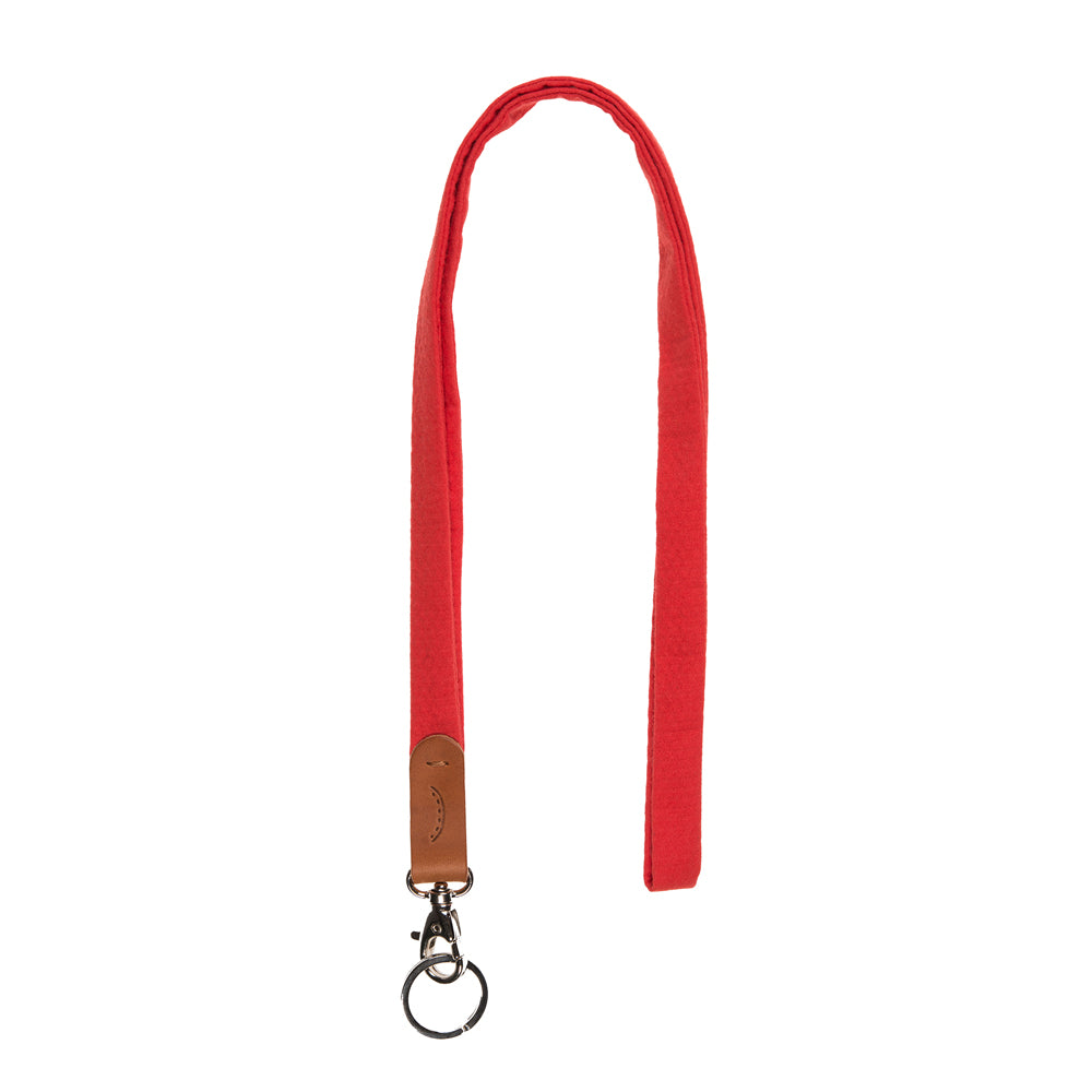 POPPY RED LONG KEY RING 