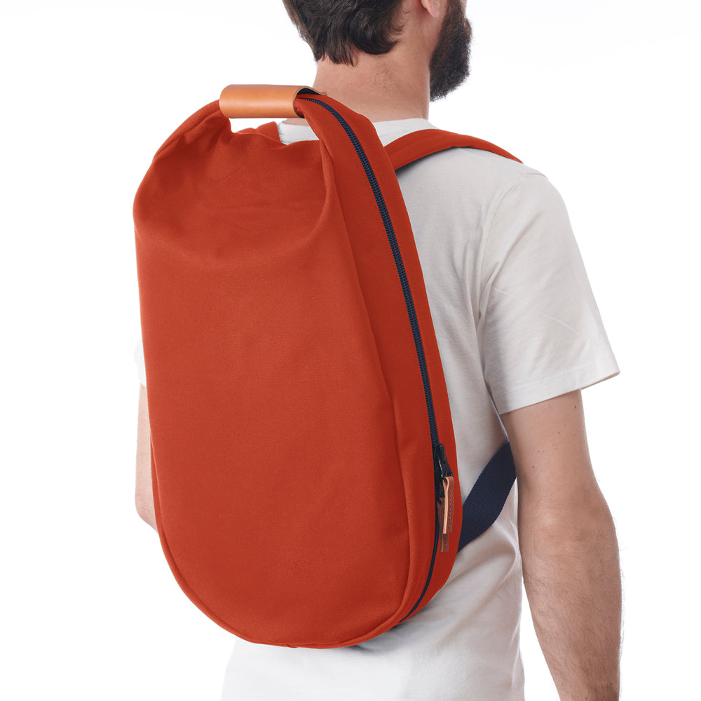 SAC À DOS ORANGE BRÛLÉ